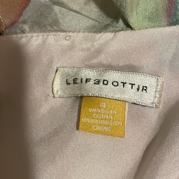 Anthropologie Leifsdottir "Spotted Silk Dress" 100% silk size 6 pastel dainty - Picture 4 of 5